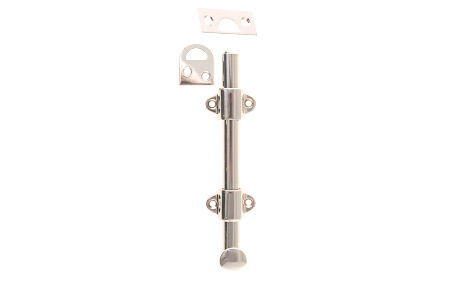 Solid Brass Medium-Duty Surface Bolt - 6" Long - Image 6