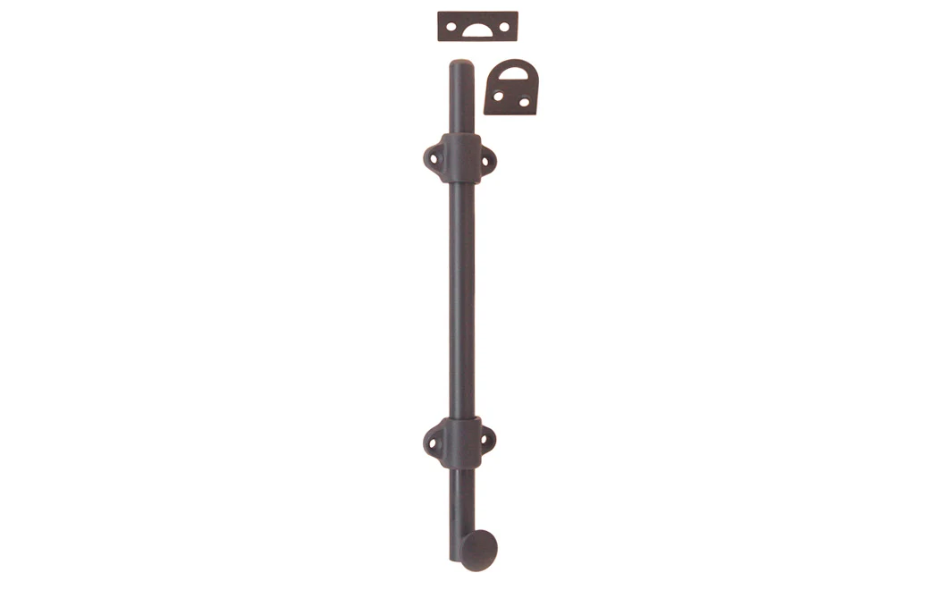 Solid Brass Medium-Duty Surface Bolt - 8" Long - Image 4