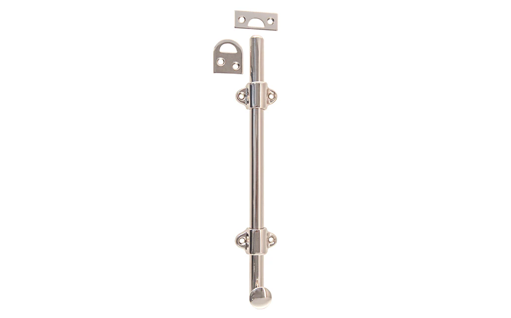Solid Brass Medium-Duty Surface Bolt - 8" Long - Image 5
