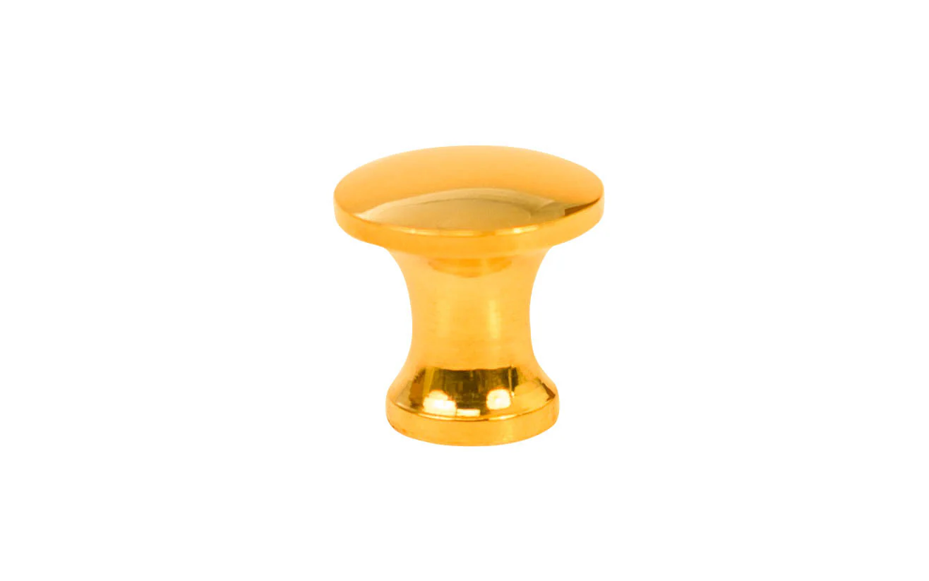 Solid Brass Mini Knob ~ 1/2" Diameter