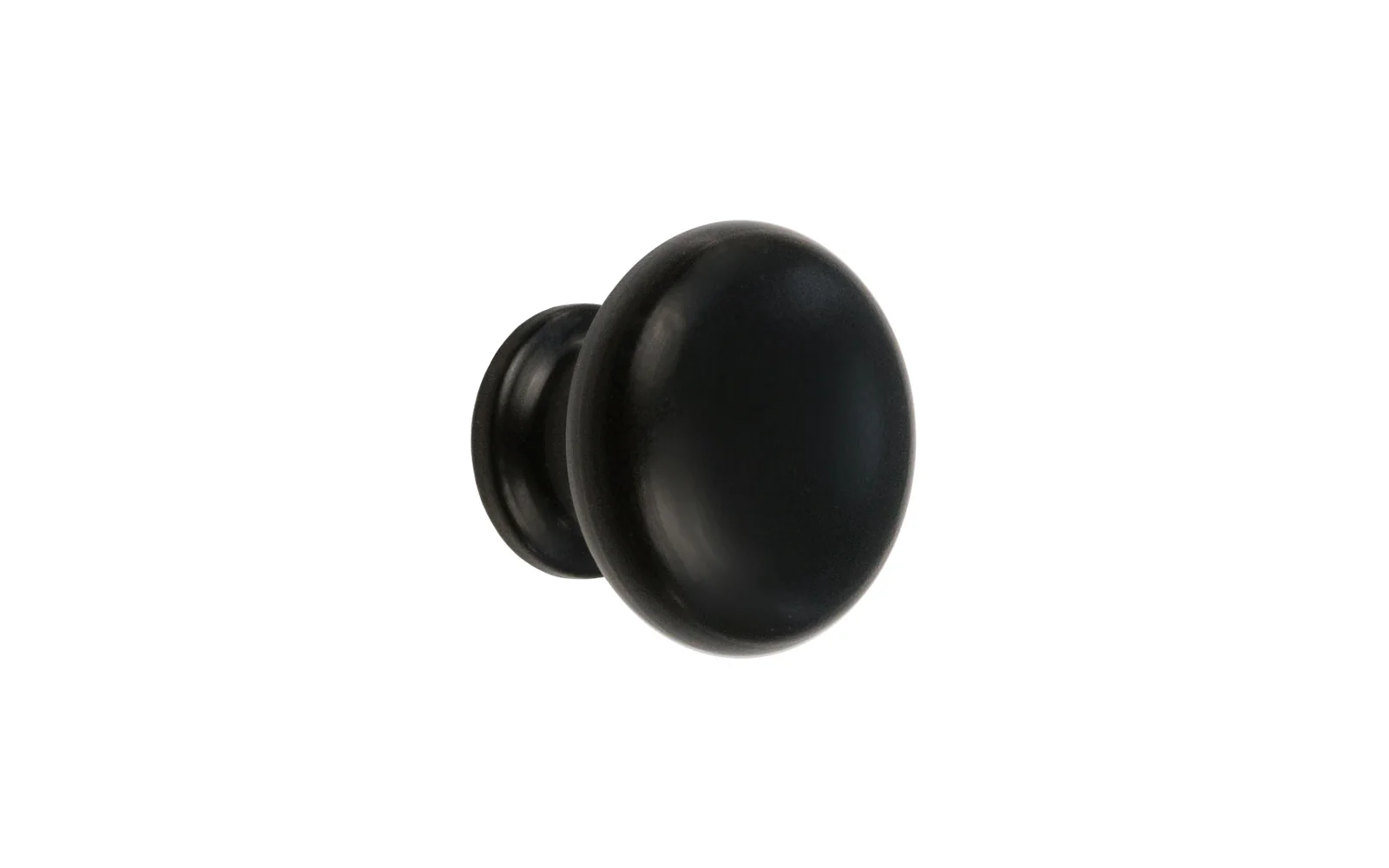 Solid Brass Mini Black Knob ~ 3/4" Diameter