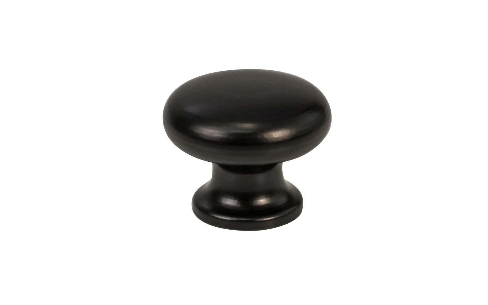 Solid Brass Mini Black Knob ~ 3/4" Diameter - Image 3