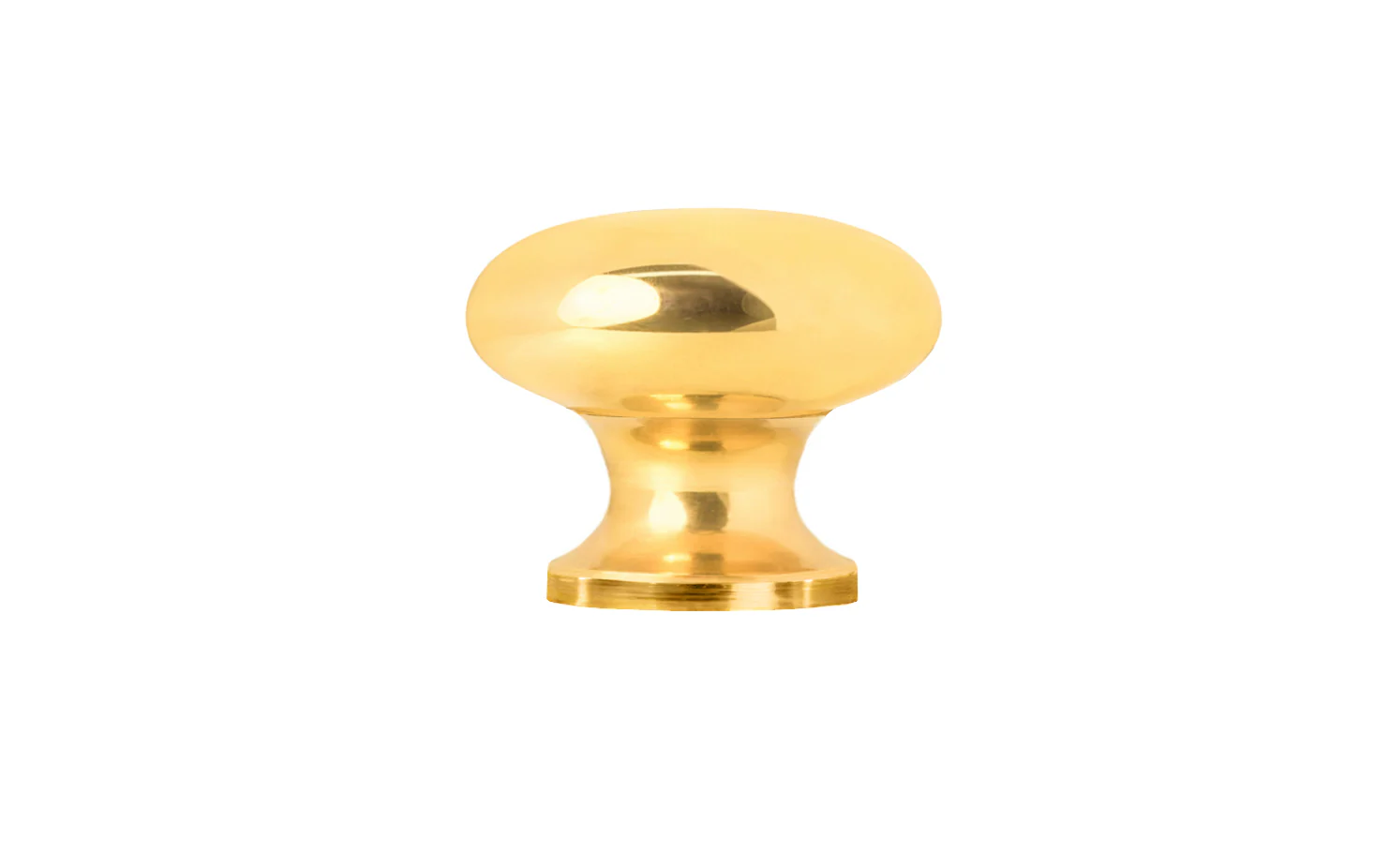Unlacquered Solid Brass Mini Knob ~ 3/4" Diameter - Image 2