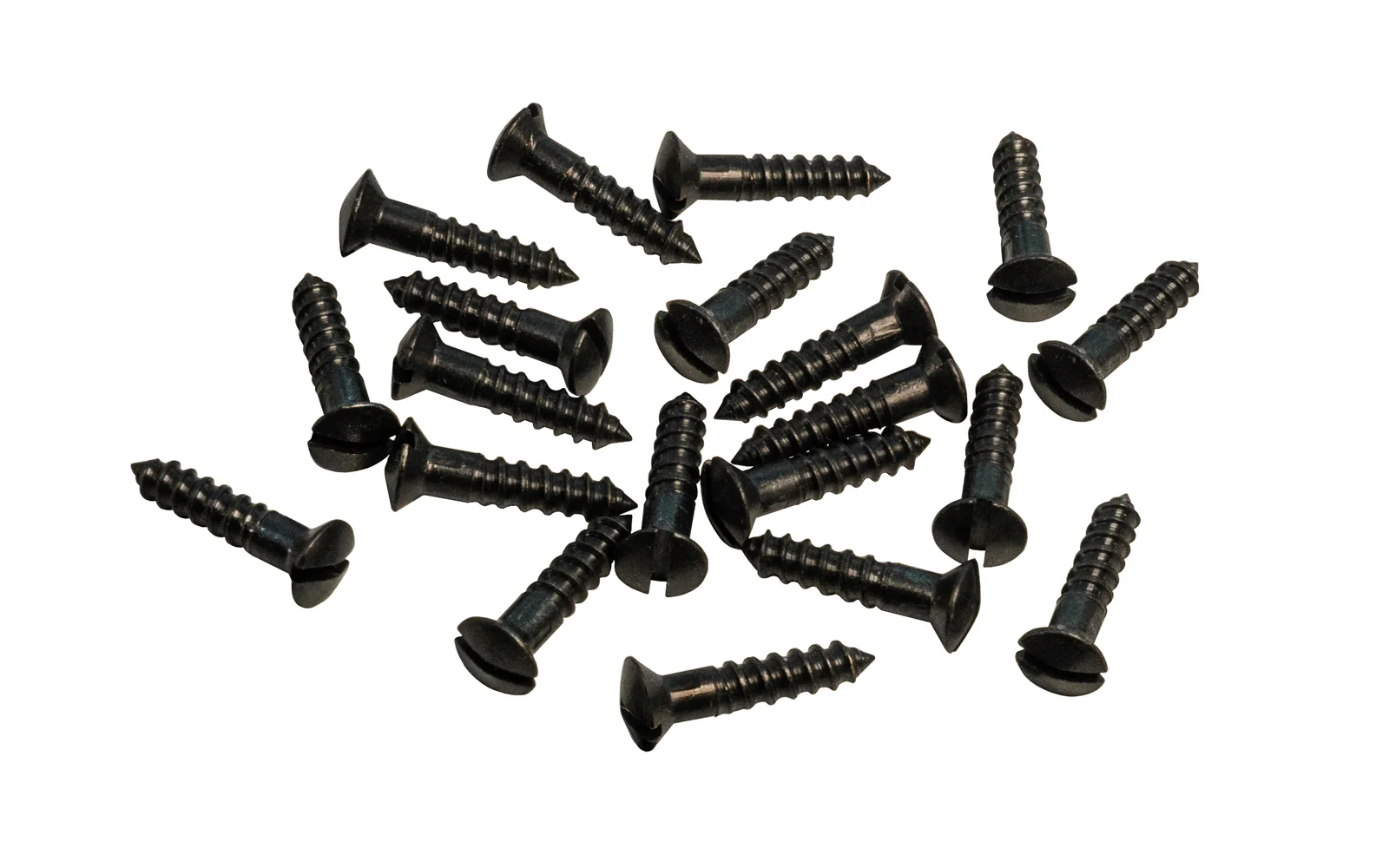 Solid Brass #5 x 5/8" Oval Head Slotted Wood Screws - Image 2