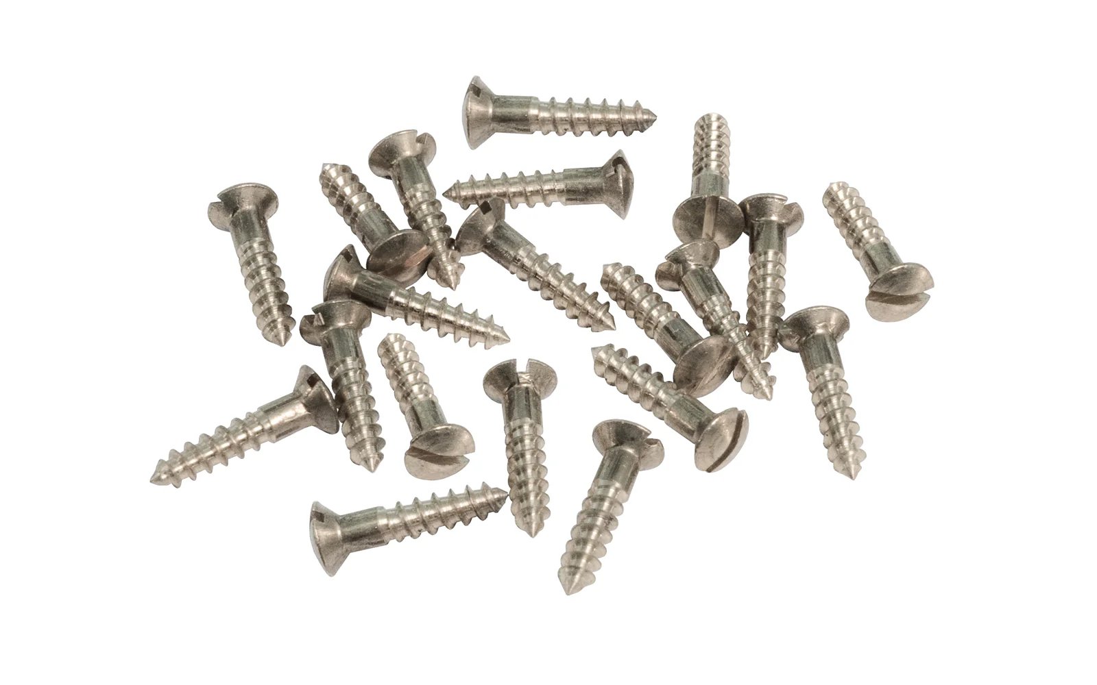 Solid Brass #5 x 5/8" Oval Head Slotted Wood Screws - Image 3