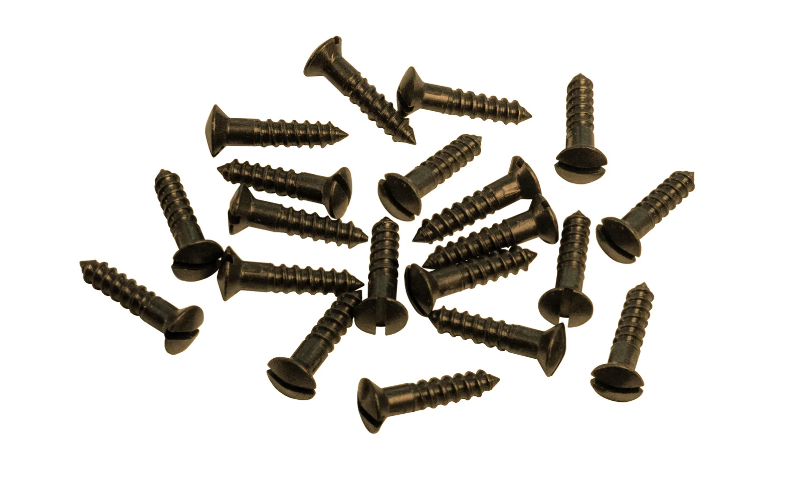 Solid Brass #5 x 5/8" Oval Head Slotted Wood Screws - Image 4