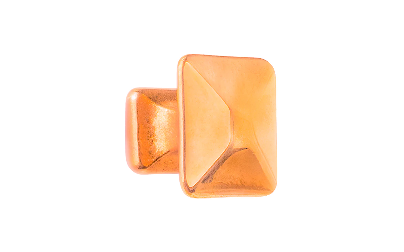 Solid Brass Square Cabinet Knob ~ 1" Size - Image 6
