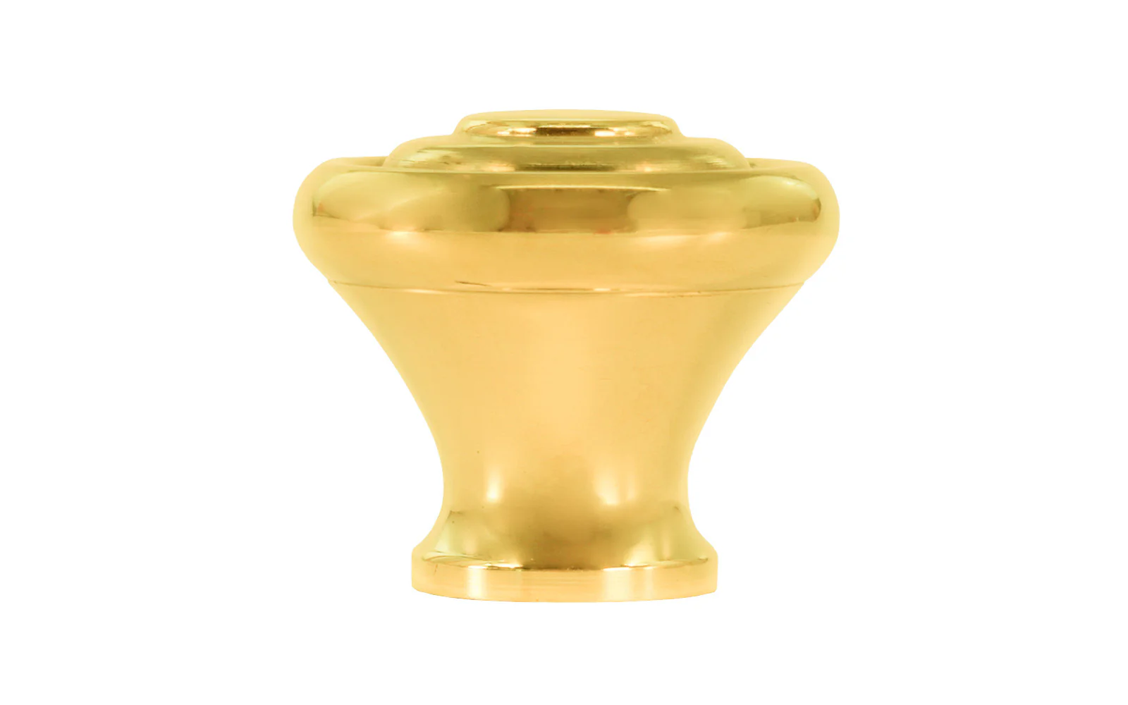 Solid Brass "Art Deco" Style Round Cabinet Knob - Image 2