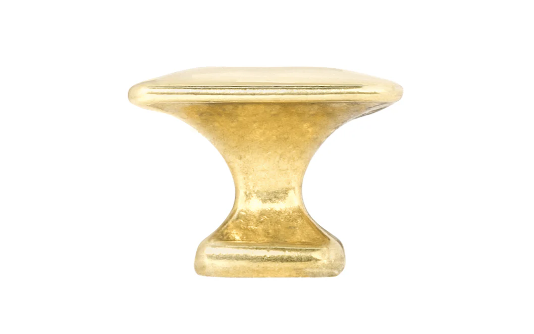 Solid Brass Square Cabinet Knob ~ 1-1/4" Size - Image 8