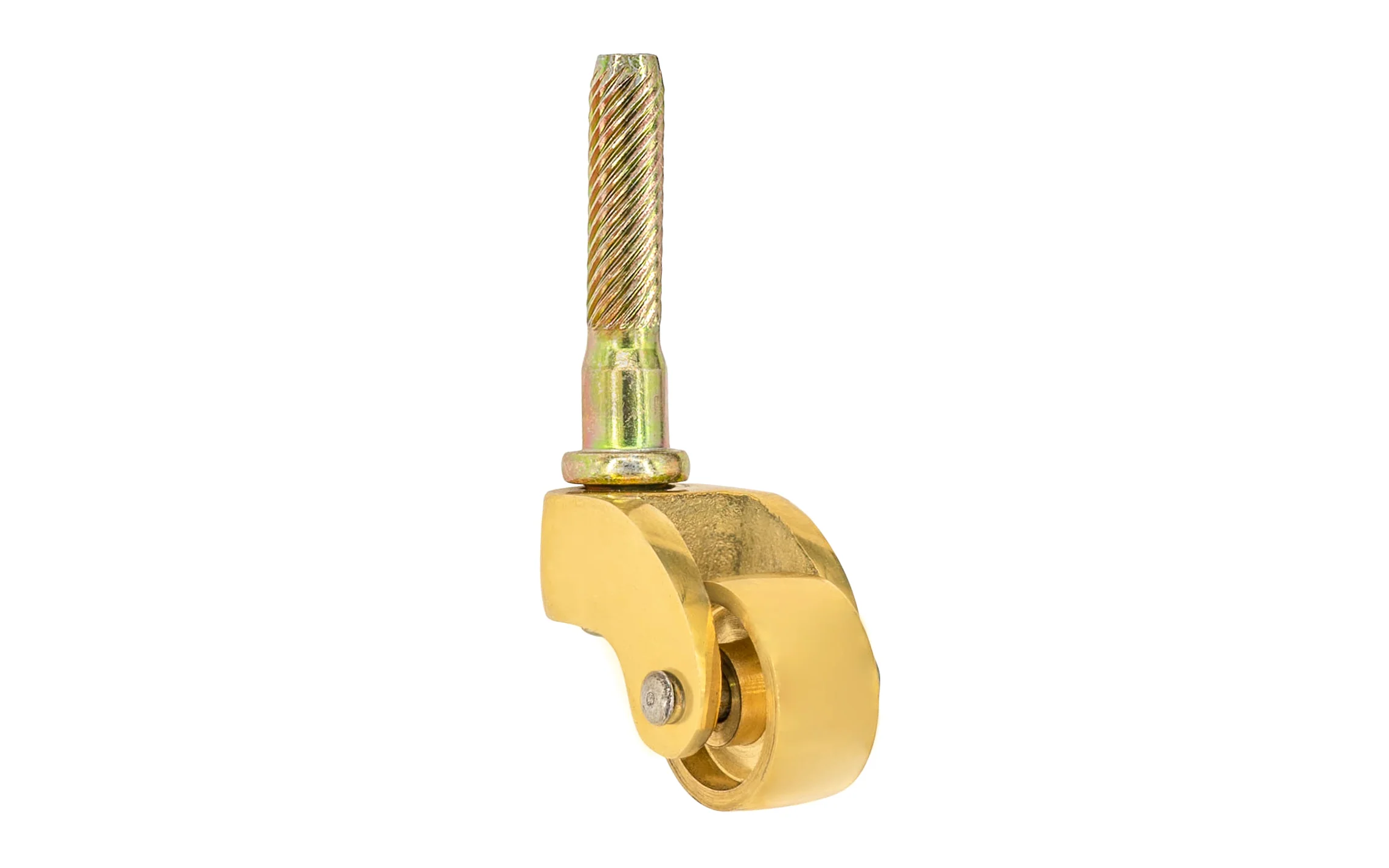 Solid Brass Stem Caster ~ 3/4" Wheel - Image 2