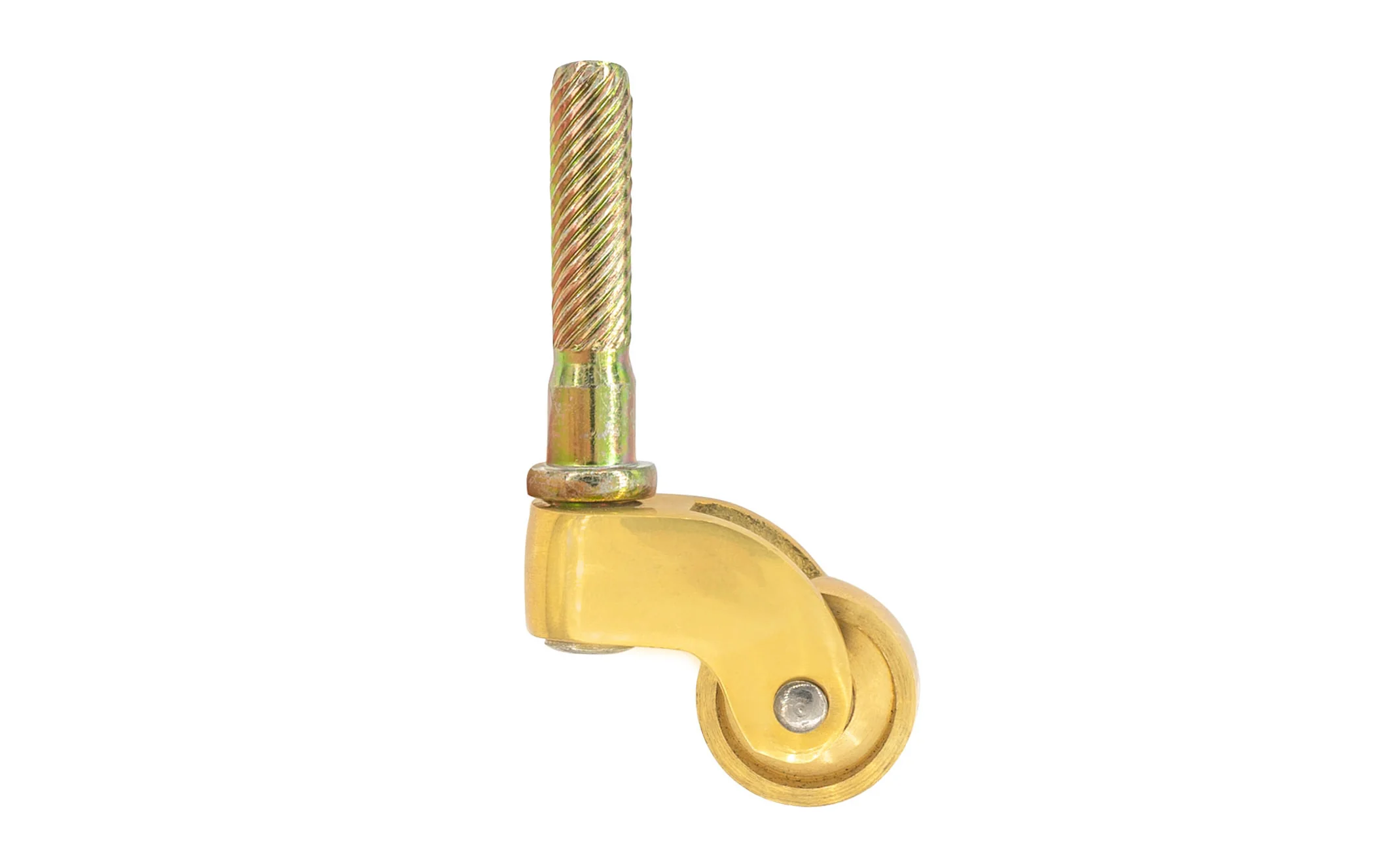 Solid Brass Stem Caster ~ 3/4" Wheel - Image 4