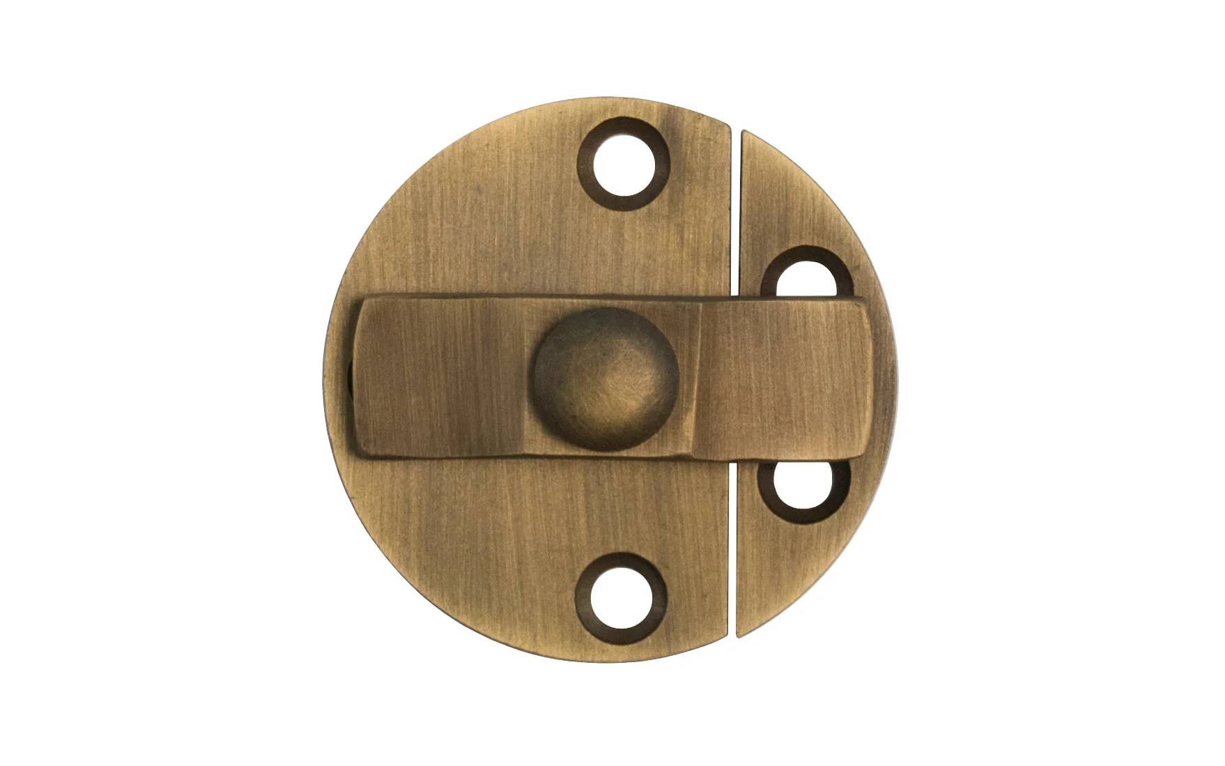 Solid Brass 1-1/2" Diameter Turn Button With Back Plates - Image 3
