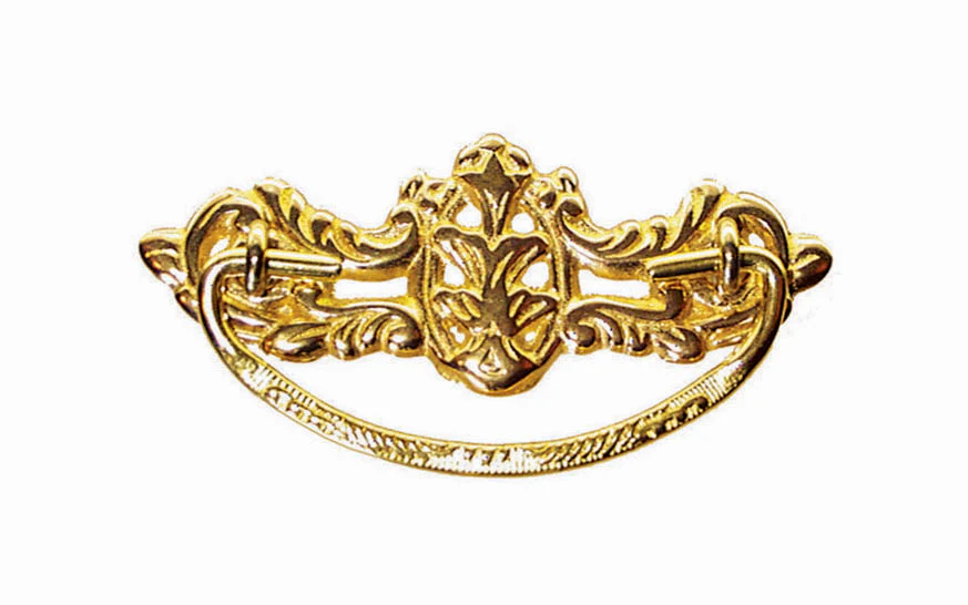Solid Brass Victorian Drop Pull ~ 3" On Centers