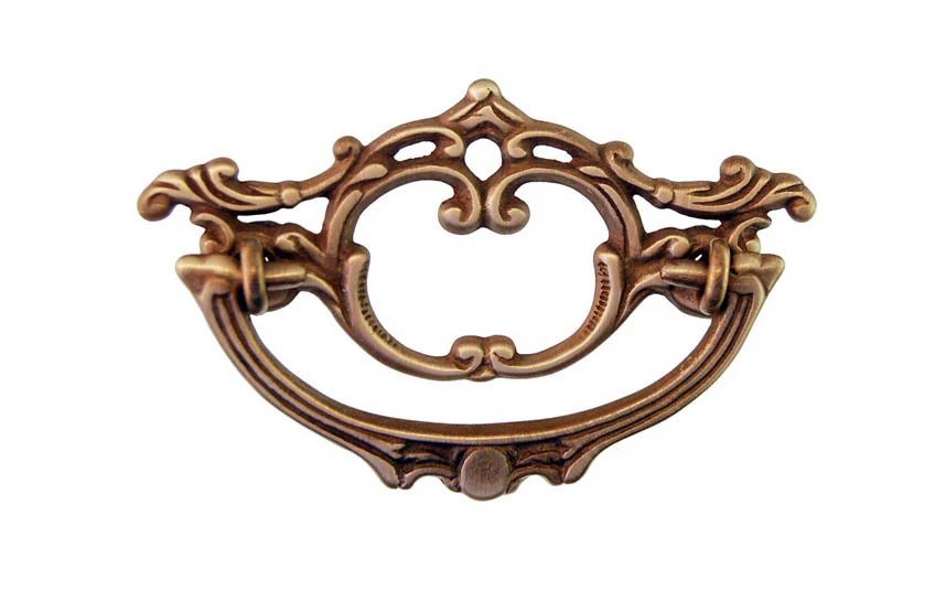 Solid Brass Victorian Drop Pull ~ 3" On Centers - Image 2