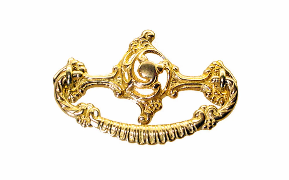 Solid Brass Victorian Drop Pull ~ 3" On Centers
