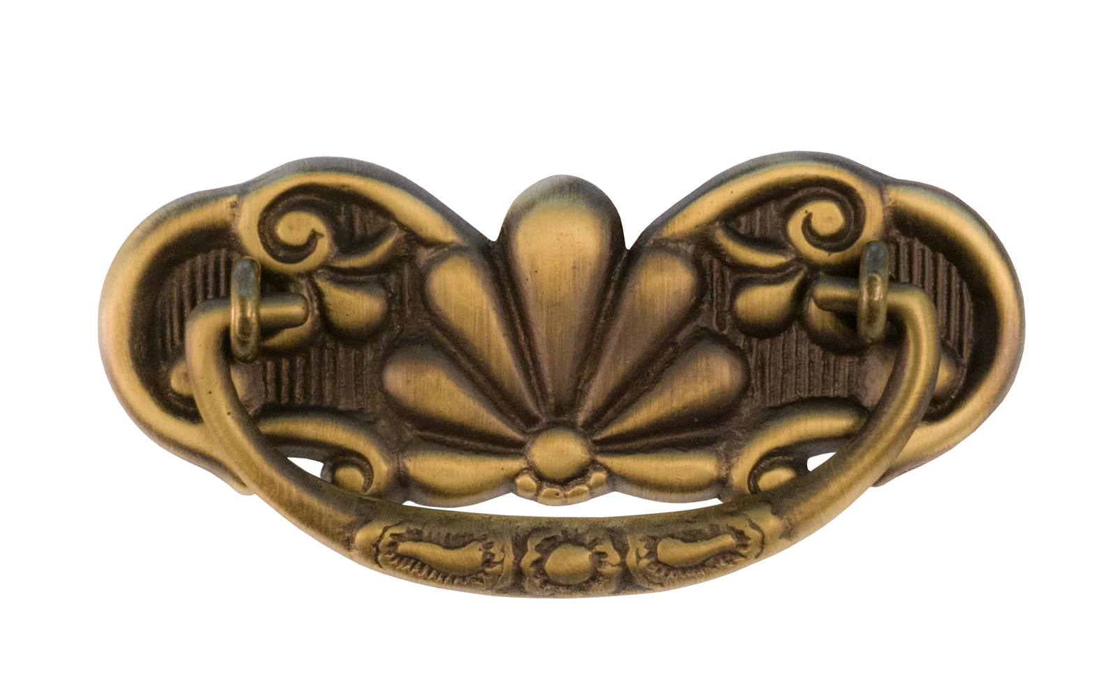 Solid Brass Victorian Drop Pull ~ 3" On Centers