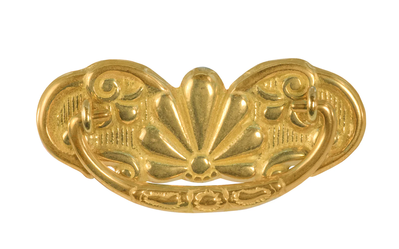 Solid Brass Victorian Drop Pull ~ 3" On Centers - Image 2