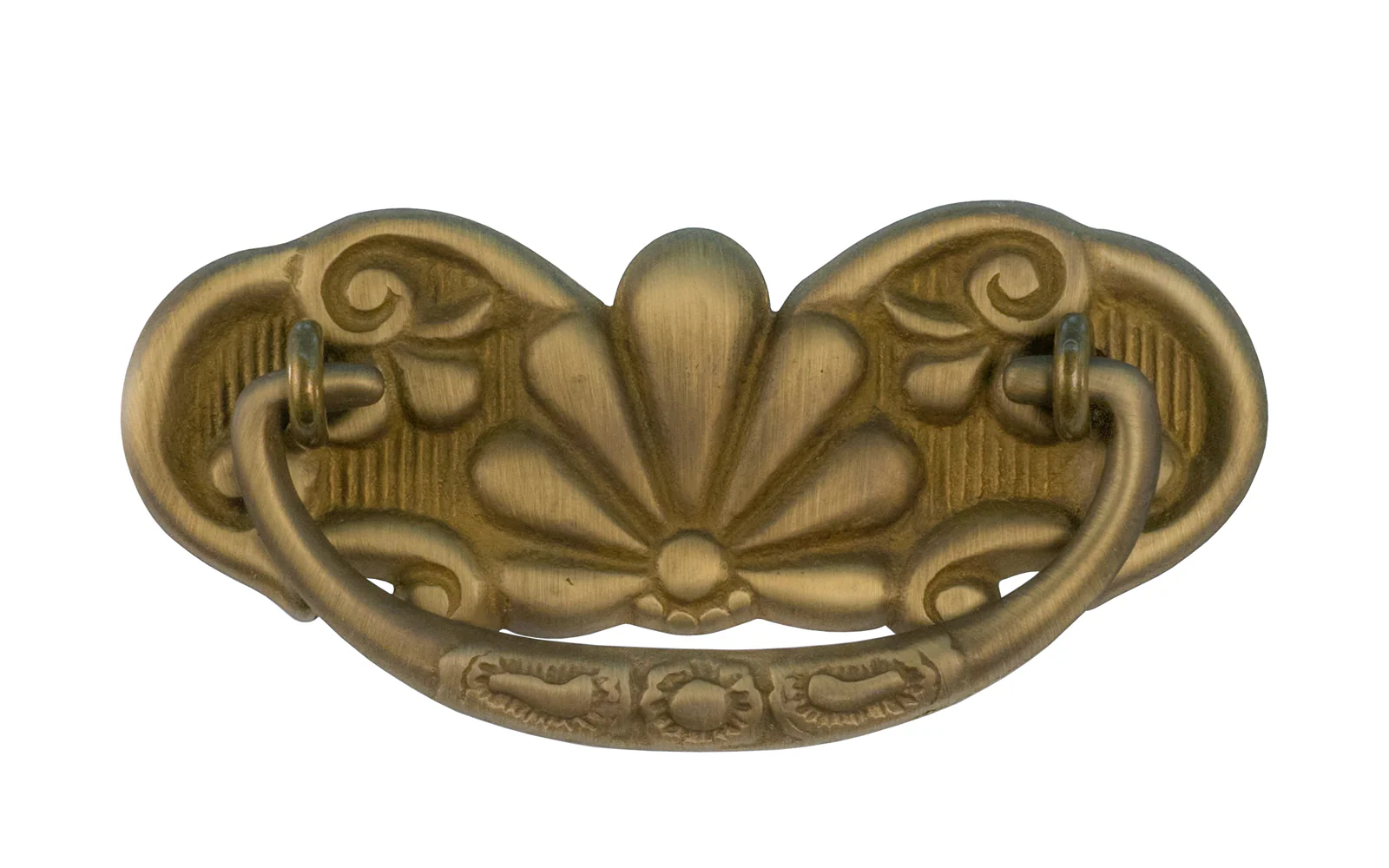 Solid Brass Victorian Drop Pull ~ 3" On Centers - Image 3