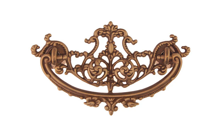 Solid Brass Victorian Drop Pull ~ 3" On Centers
