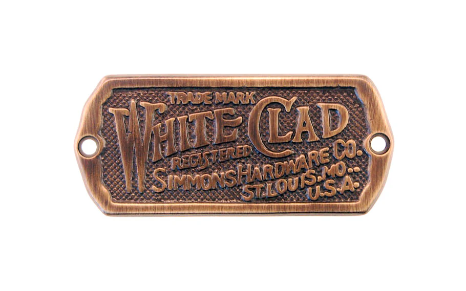 Solid Brass "White Clad" Ice Box Plate - Image 3