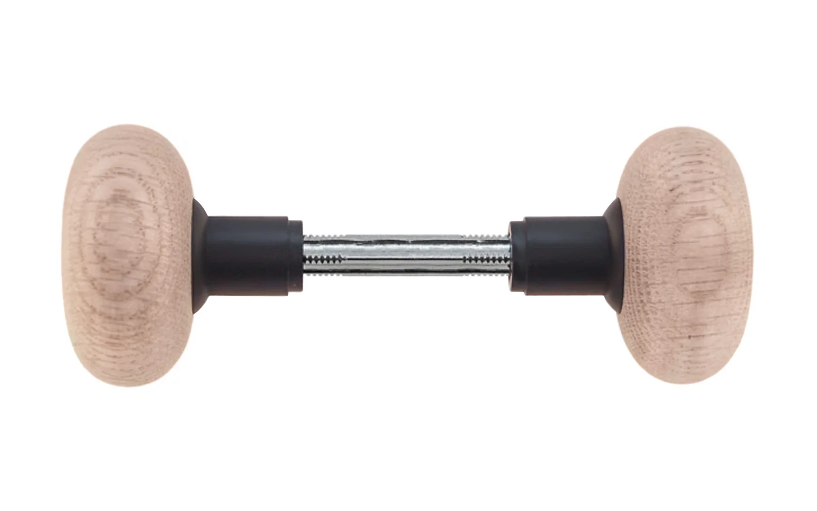 Solid Oak Wood Doorknob Set ~ Round Style - Image 2