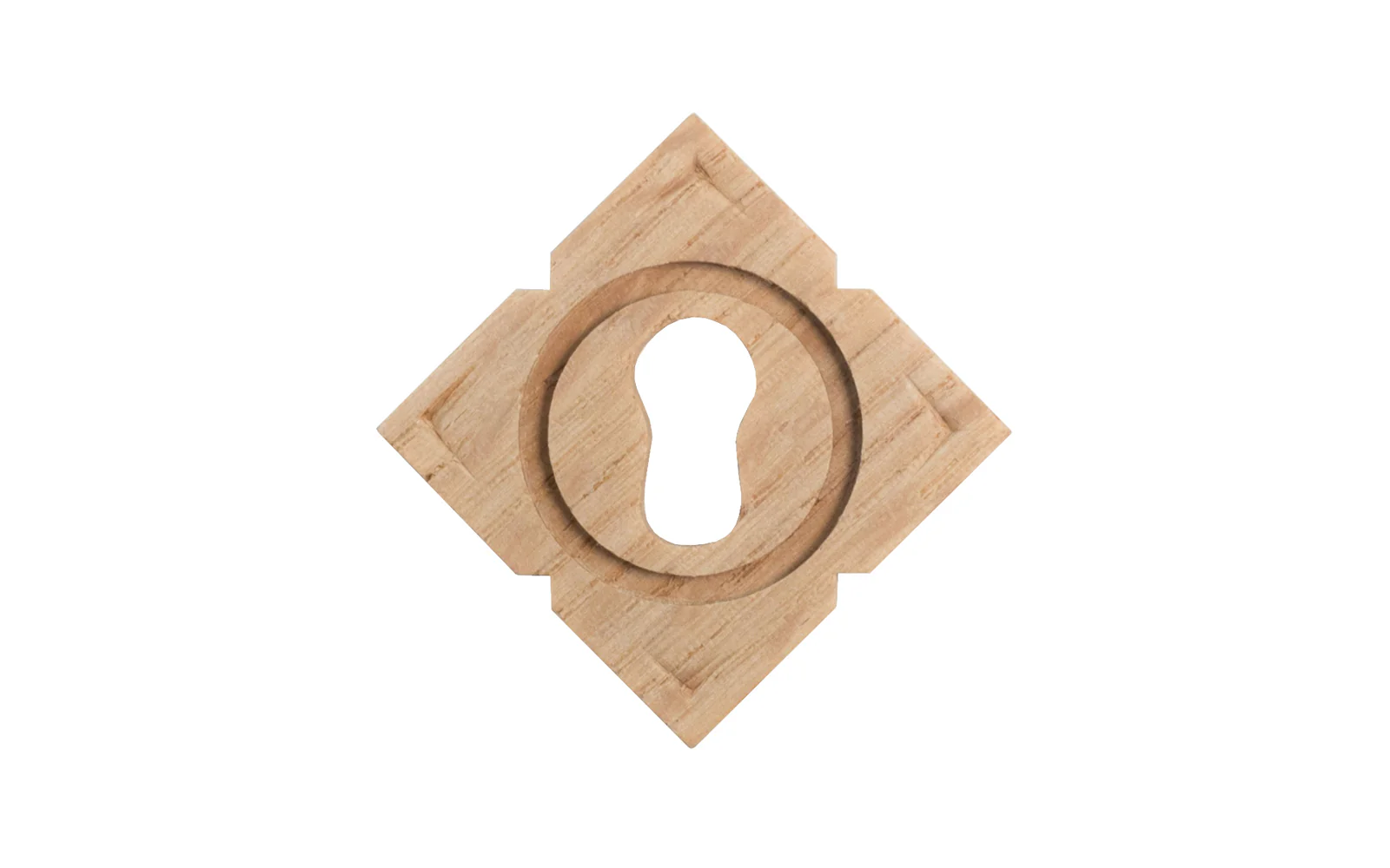 Diamond Shape Oak Wood Keyhole