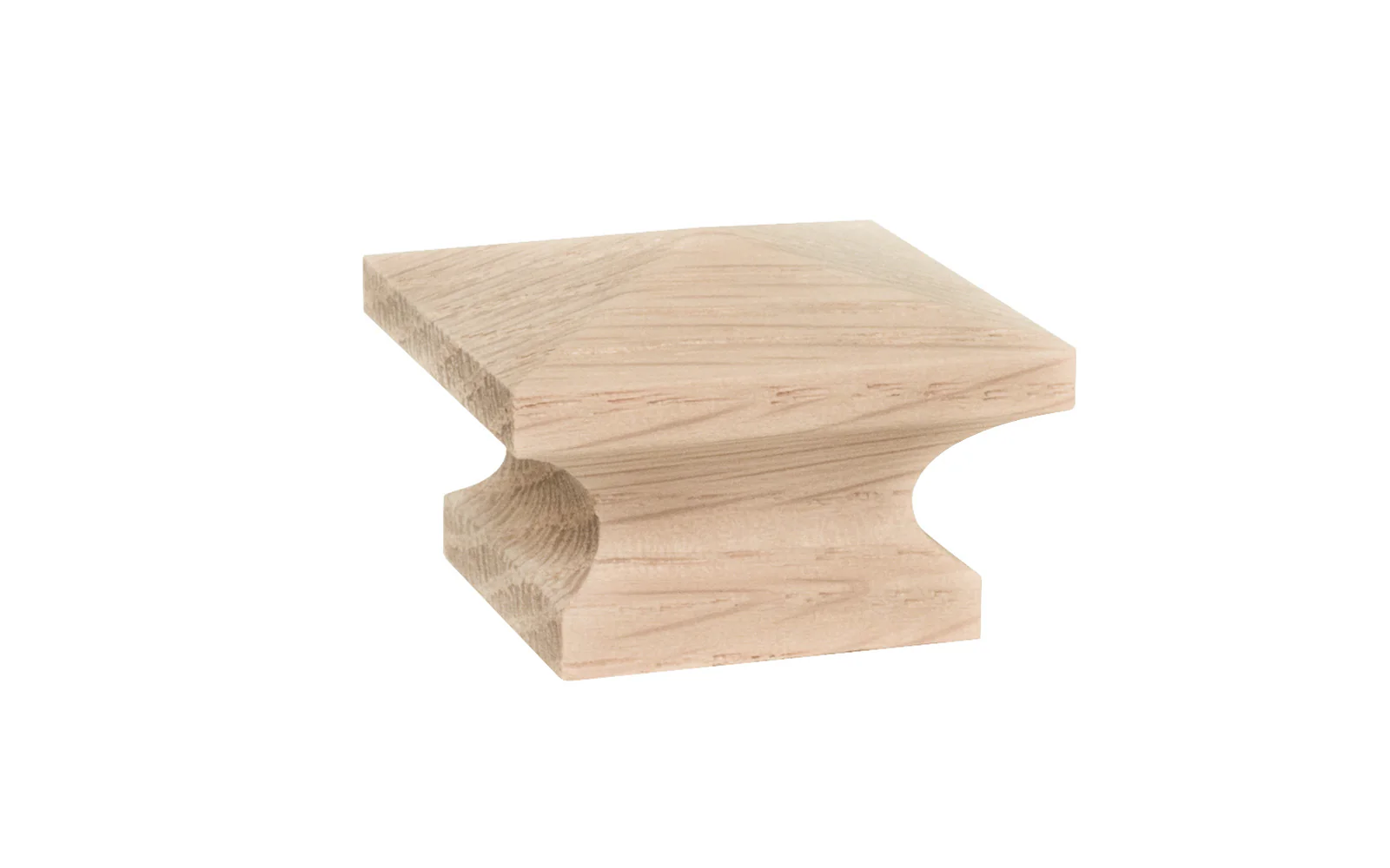 Oak Wood Pyramid Cabinet Knob - Image 2