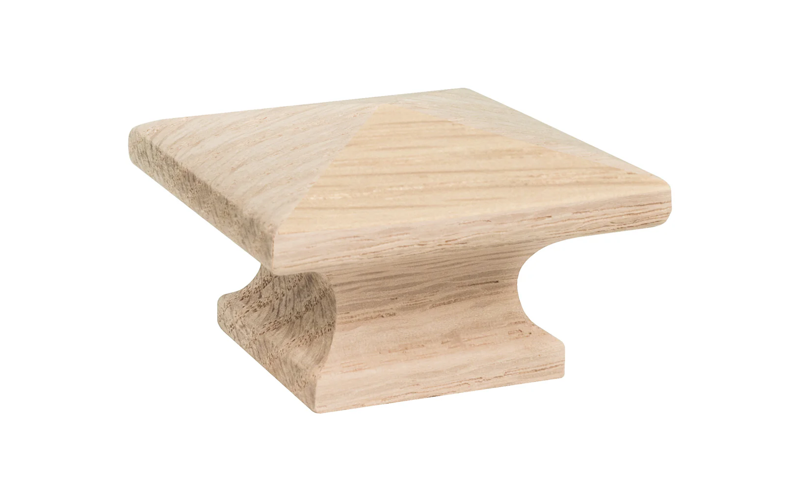 Oak Wood Pyramid Cabinet Knob - Image 4