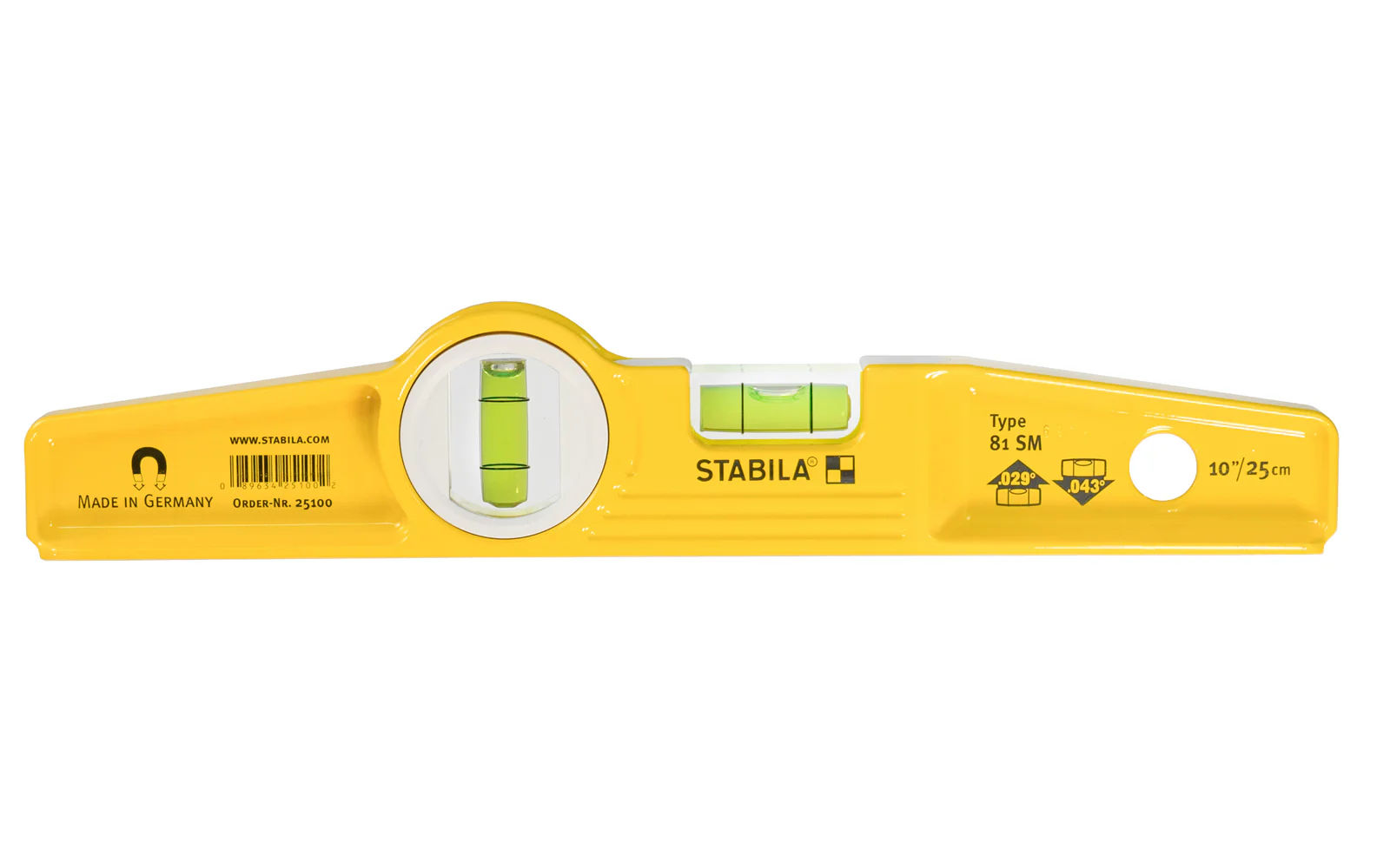 Stabila 10" Magnetic Torpedo Level ~ Type 81SM Die Cast - Image 3