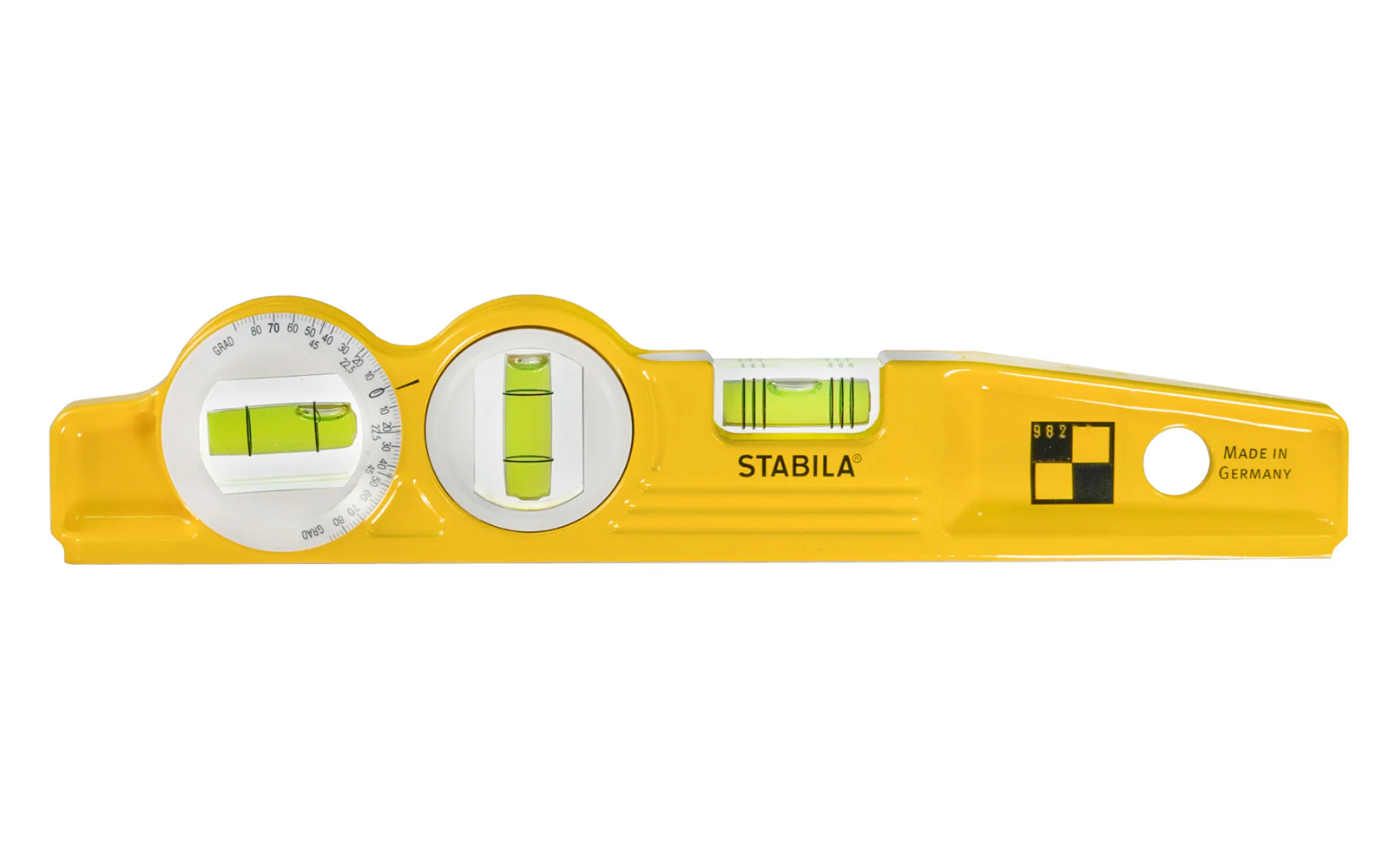 Stabila 10" Magnetic Torpedo Level With Protractor Vial ~ Type 81SMW360 Die Cast - Image 3