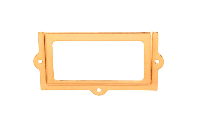 Stamped Brass Label Holder ~ 2-3/8" x 1-1/4"