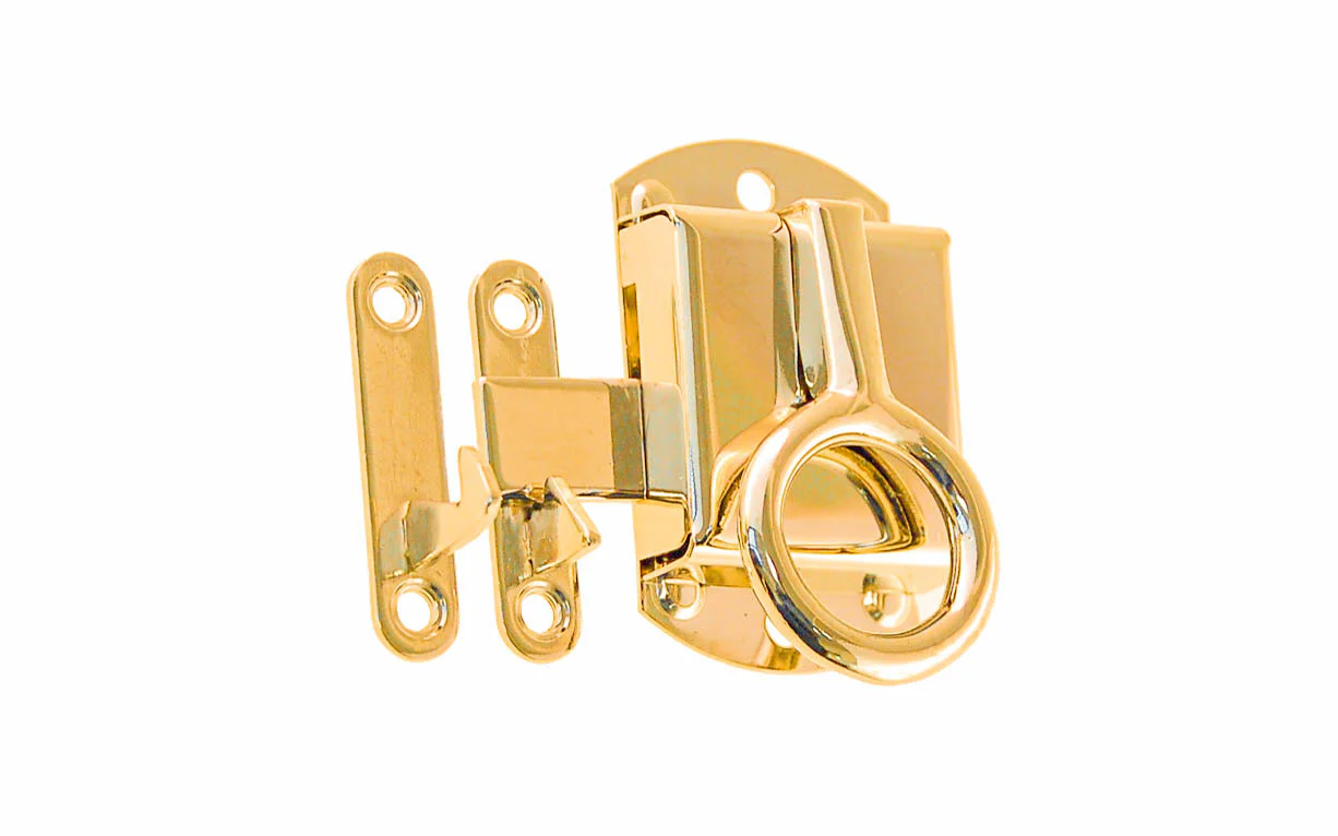 Stamped Brass Right-Handed Ring Latch - Image 2