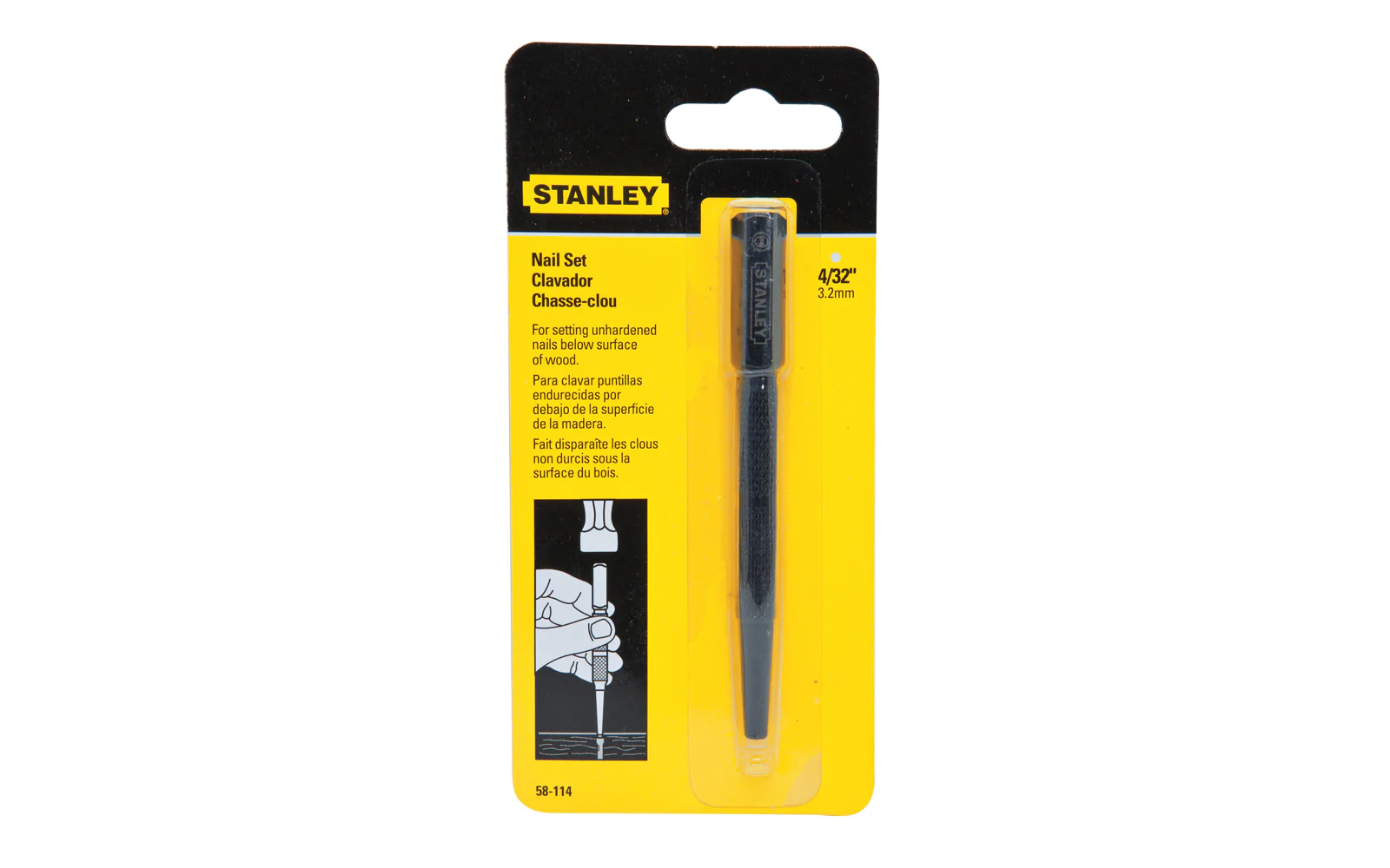 Stanley 1/8" Nail Set - Image 2