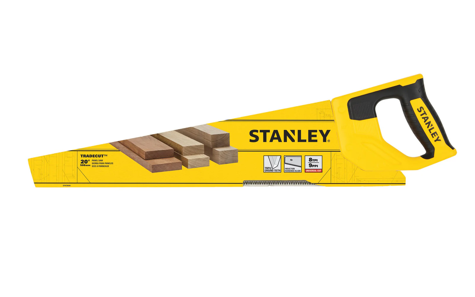 Stanley 20" Panel Handsaw "Tradecut" - 8 TPI ~ STHT20350 - Image 2
