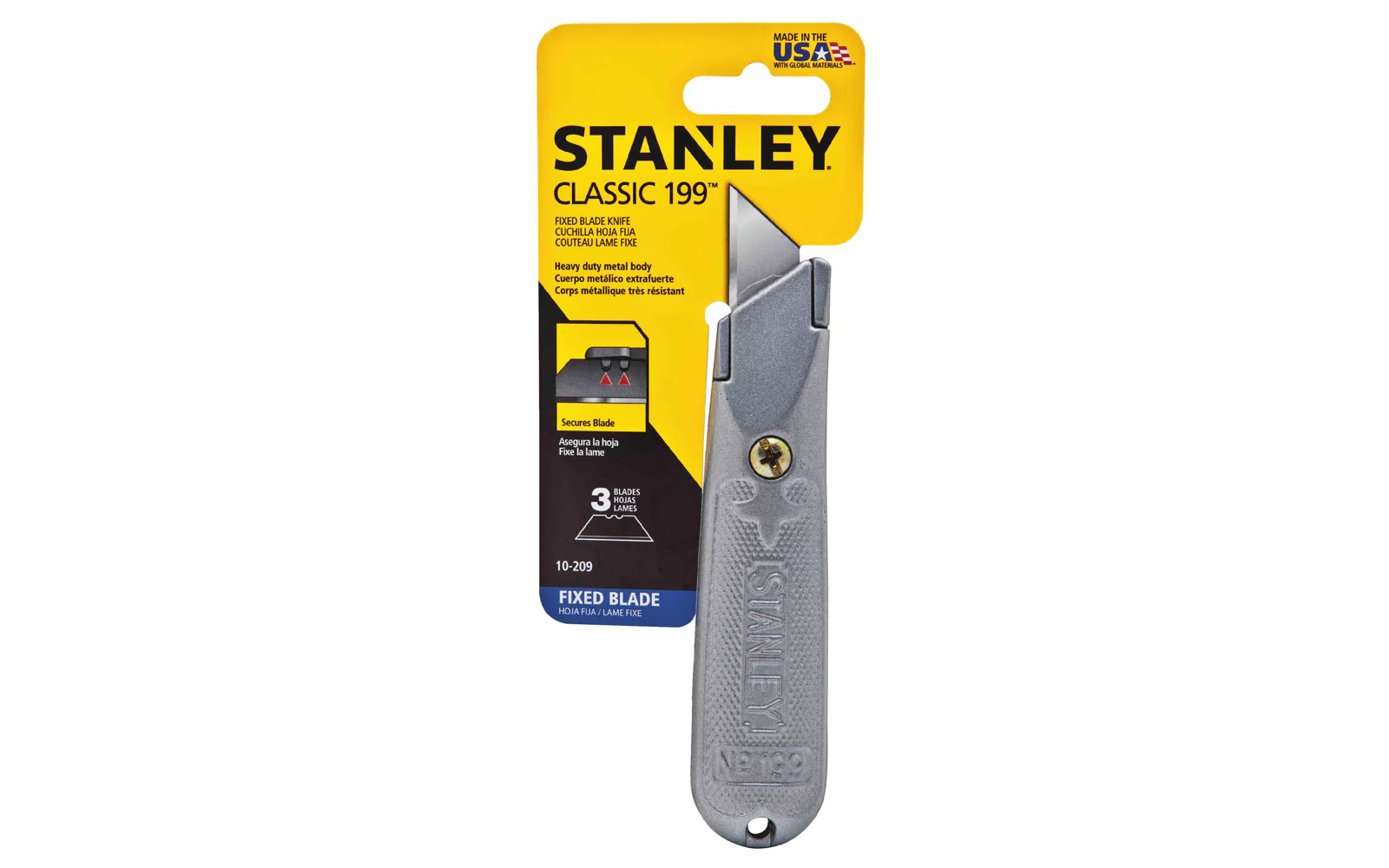 Stanley "Classic 199" Fixed Blade Utility Knife ~ 10-209 - Image 2
