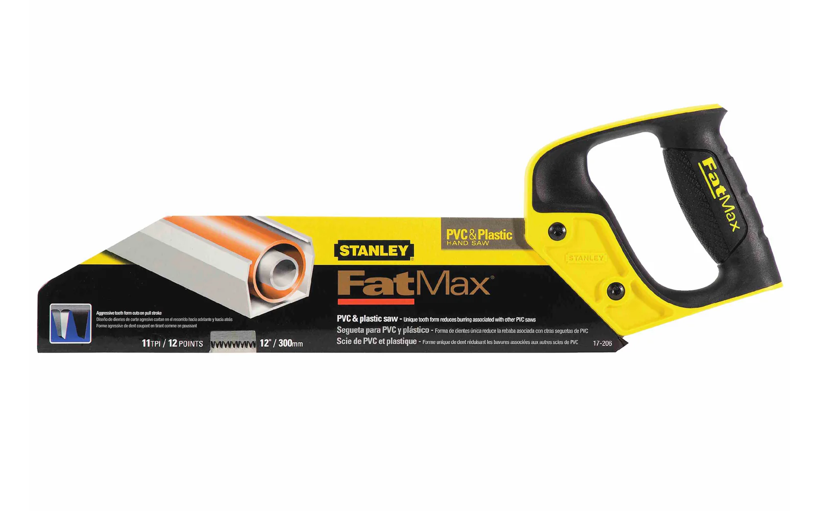 Stanley Fatmax 12" PVC & Plastic Handsaw - 13 TPI ~ 17-206 - Image 2