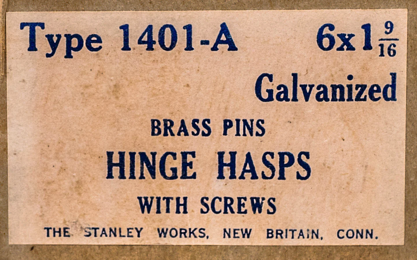 Stanley Galvanized 6" Hinge Hasp ~ Solid Brass Pin - Image 4