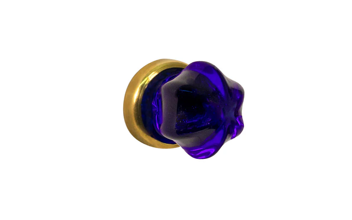 Star-Shaped Glass Knob ~ Cobalt Blue - Image 2