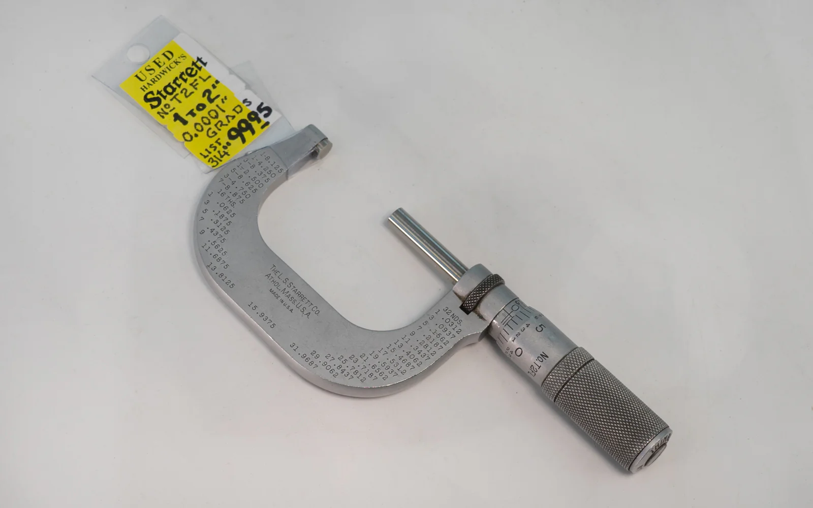 Starrett 1" to 2" Outside Micrometer T2FL - USED