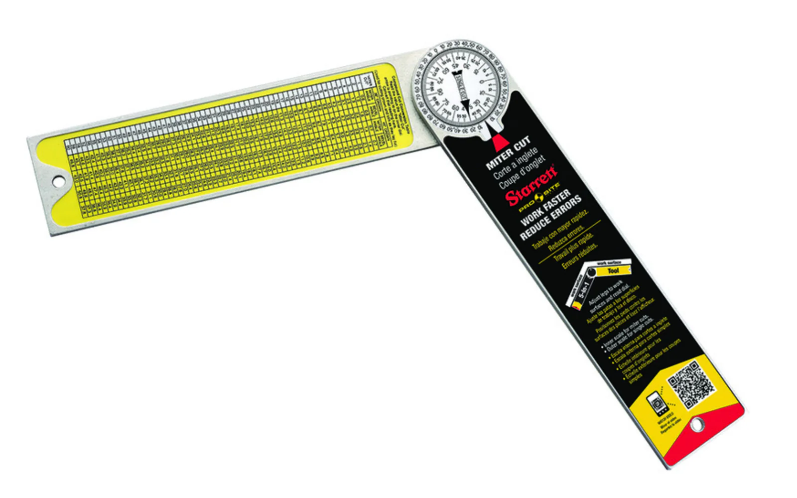 Starrett 12" Aluminum Combination Protractor - Image 2