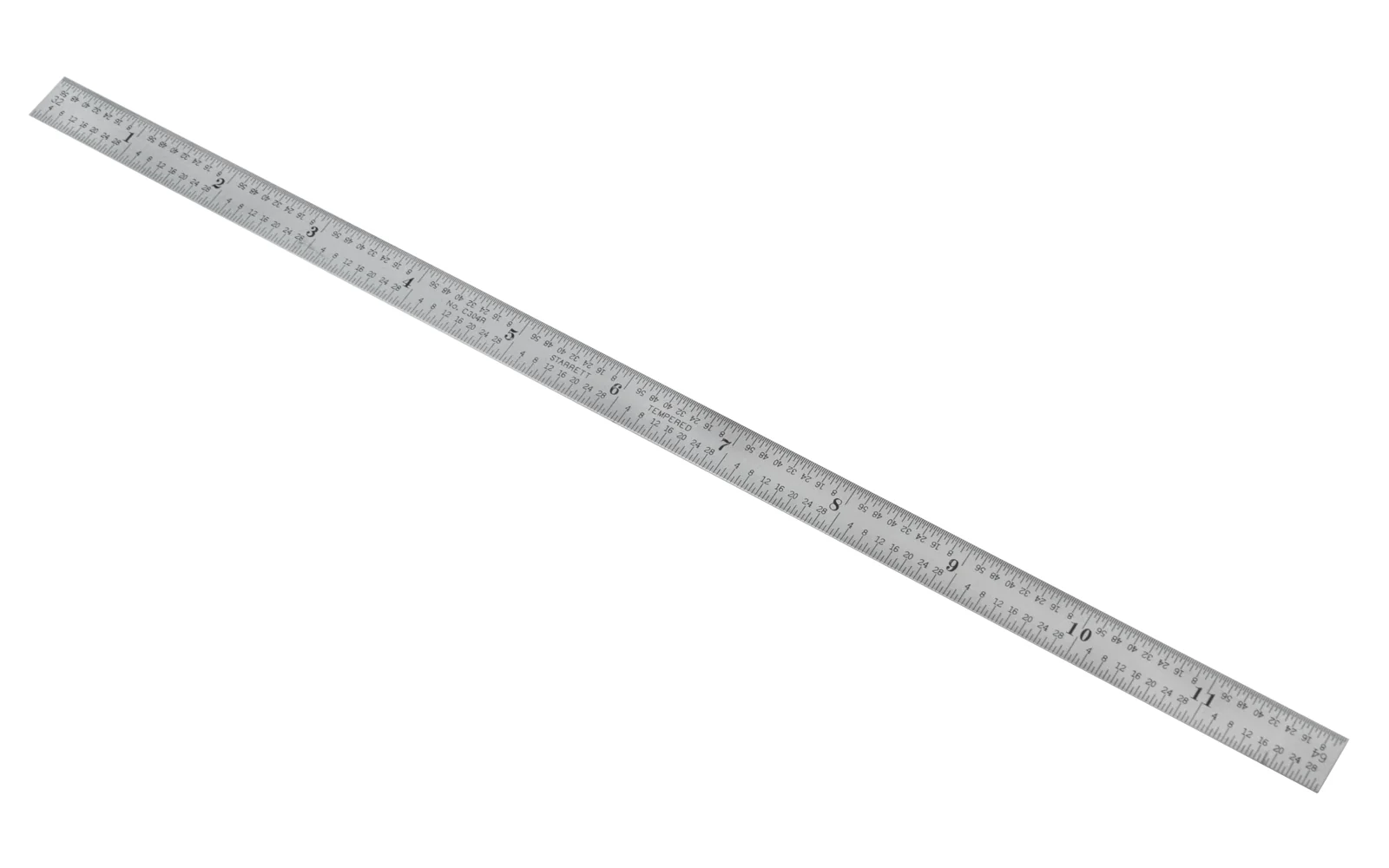 Starrett 12" Narrow Flexible Rule - 1/8", 1/16", 1/32", 1/64" Grads