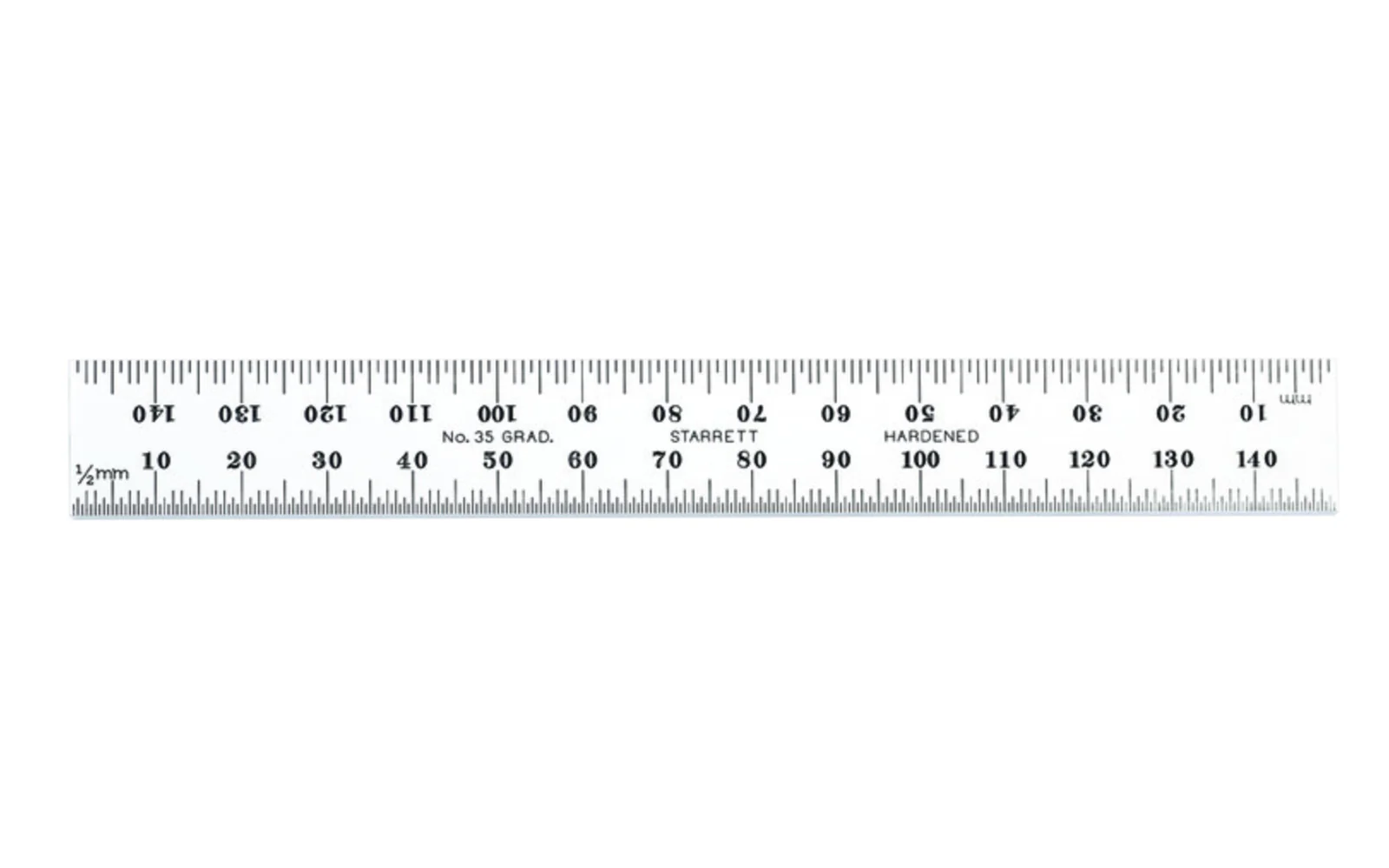 Starrett 6" Blade for Combo Square - 1.0 mm, 0.5 mm Grads - Image 2