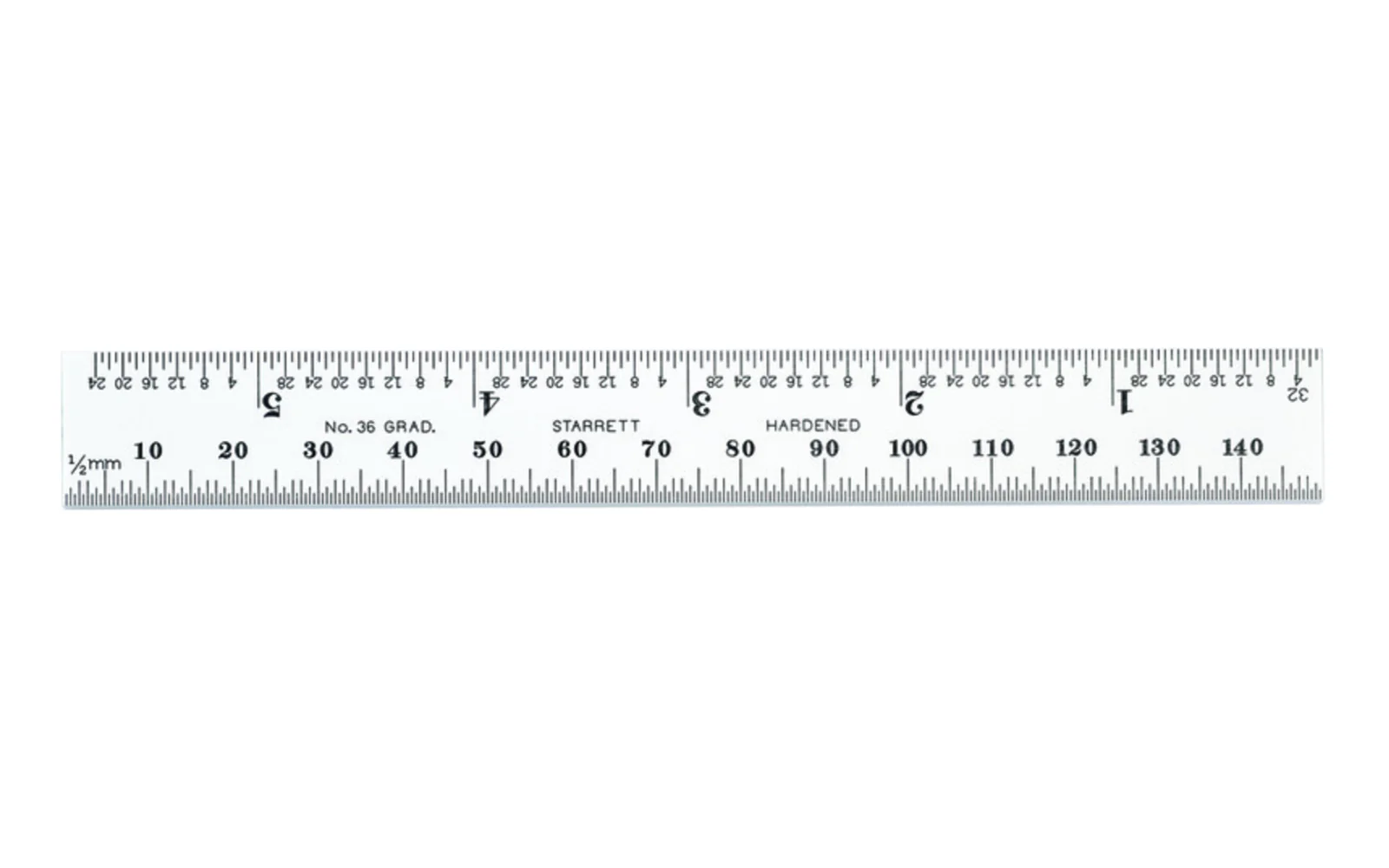 Starrett 6" Blade for Combo Square - 1/32", 1/64"  /  1.0 mm, 0.5 mm Grads - Image 2