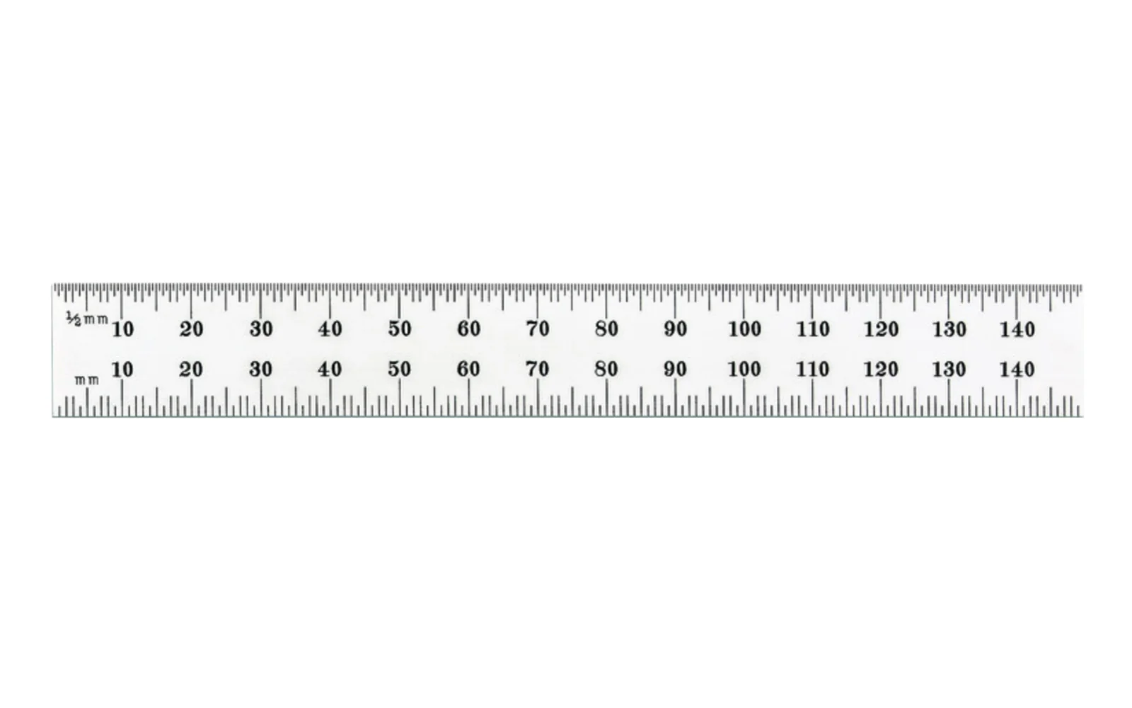 Starrett 6" End Read Rule - 1.0 mm, 0.5 mm Grads - Image 2