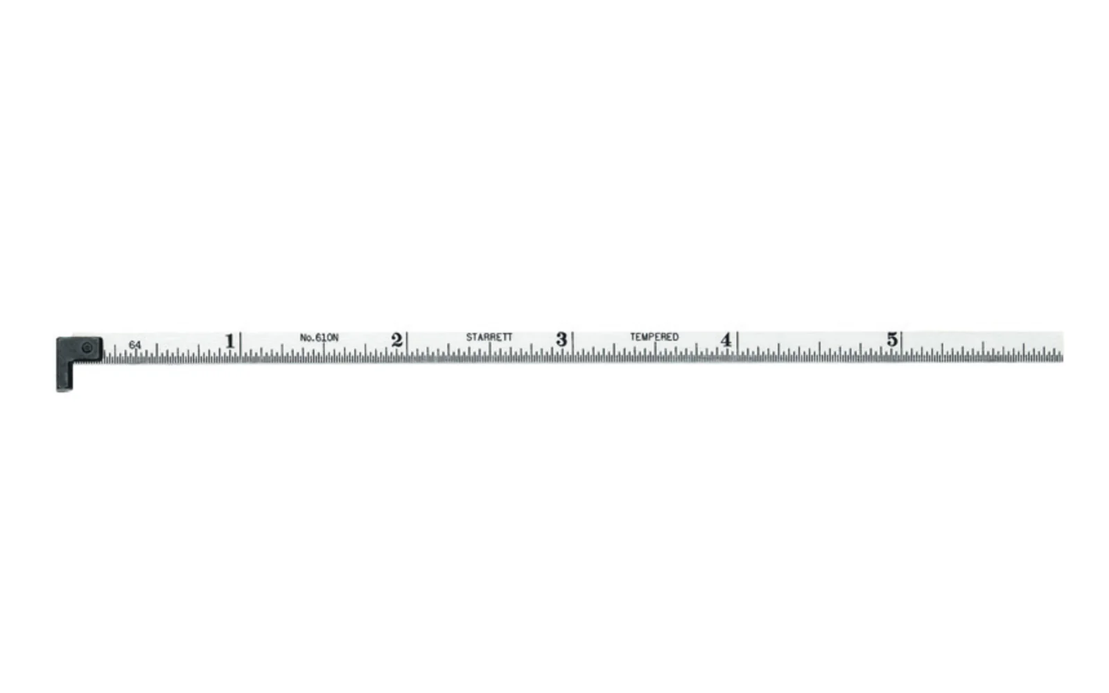 Starrett 6" Narrow Hook Rule - 1/32", 1/64" Grads