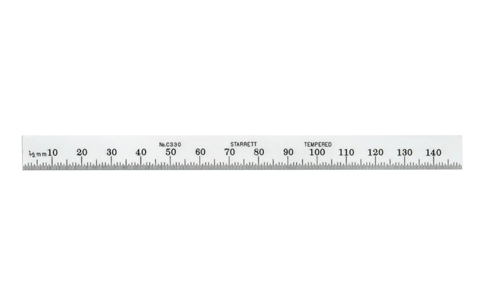 Starrett 6" Narrow Metric Rule - 1.0 mm, 0.5 mm Grads