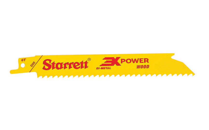 Starrett Bi-Metal Wood Cut Reciprocating Saw Blade ~ 6" Long - 6 TPI