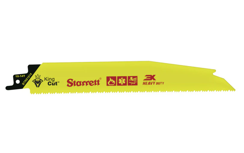 Starrett "King Cut" Bi-Metal Reciprocating Saw Blade ~ 8" Long - 10 to 14 TPI