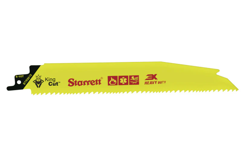 Starrett "King Cut" Bi-Metal Reciprocating Saw Blade ~ 8" Long - 6 to 10 TPI