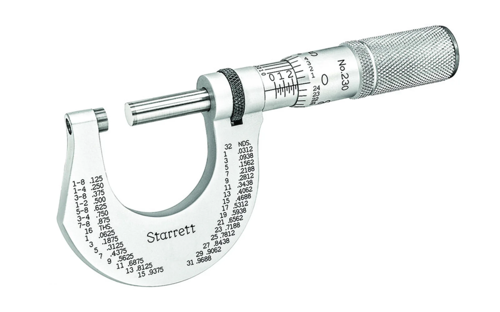 Starrett T230XFL Outside Micrometer